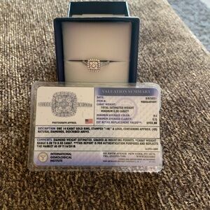 14K White Gold Diamond Ring